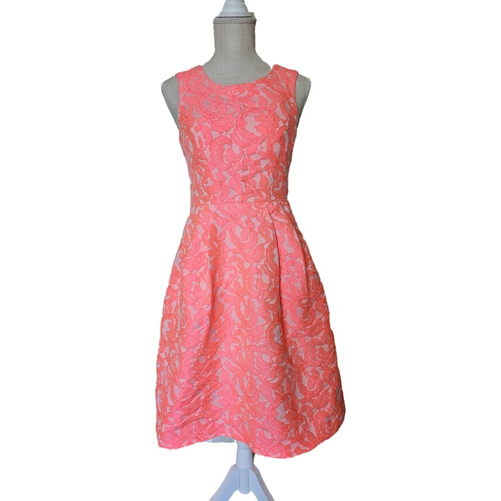 Pink Tartan Willow Kelly Dress Coral Size 4